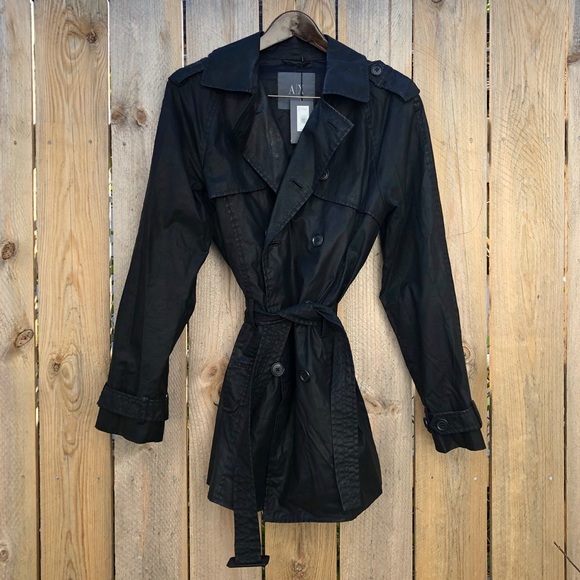 *AX | Short Trench Coat Wax Cotton Size S - Picture 3 of 8